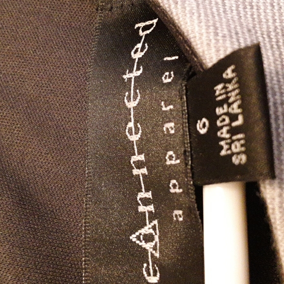 Connected Apparel Size 6 Sleeveless Dress Gray/Black - Picture 4 of 4